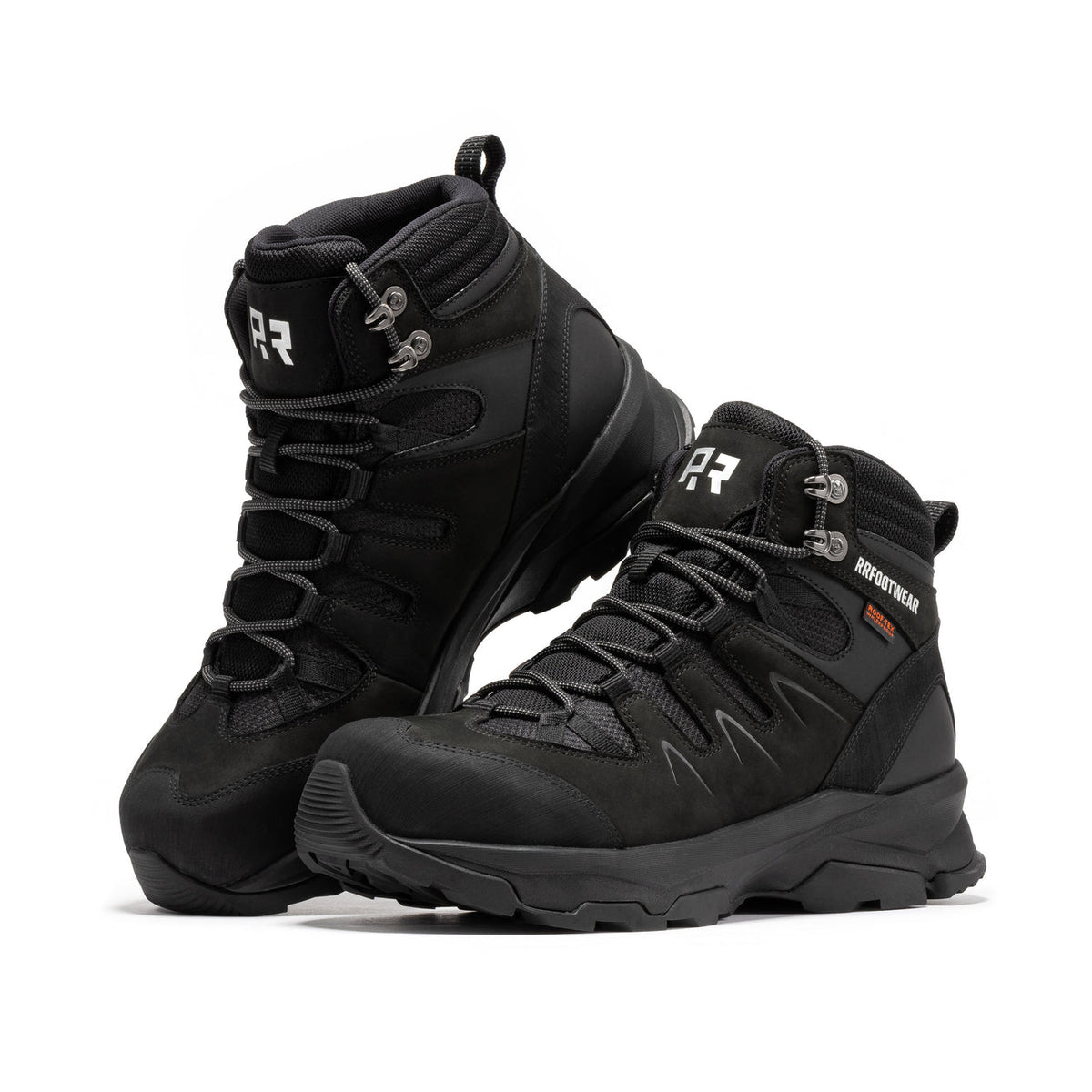 ROCKROOSTER Farmington 6 Inch Steel Toe Waterproof Hiking Boots AH001BK