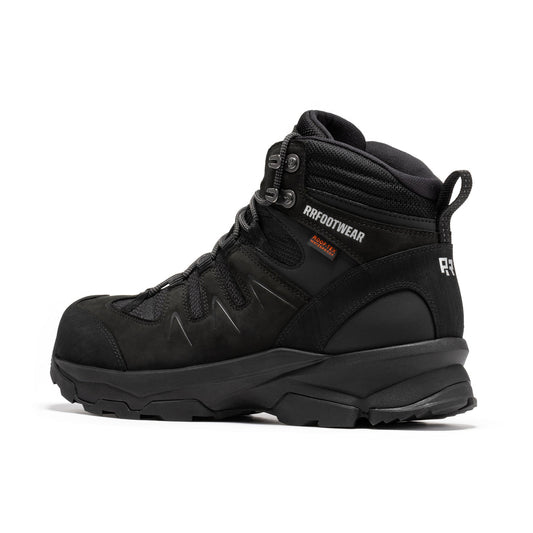 ROCKROOSTER Farmington 6 Inch Steel Toe Waterproof Hiking Boots AH001BK