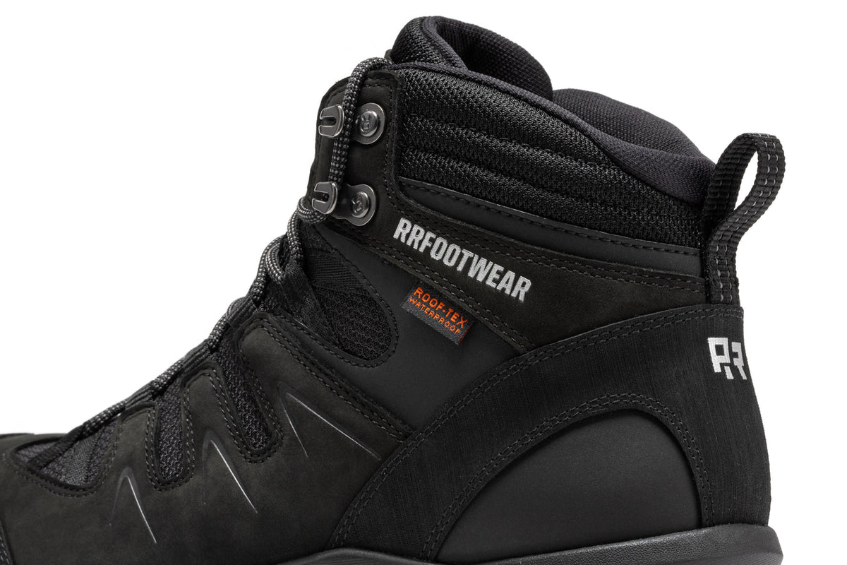 ROCKROOSTER Farmington 6 Inch Steel Toe Waterproof Hiking Boots AH001BK