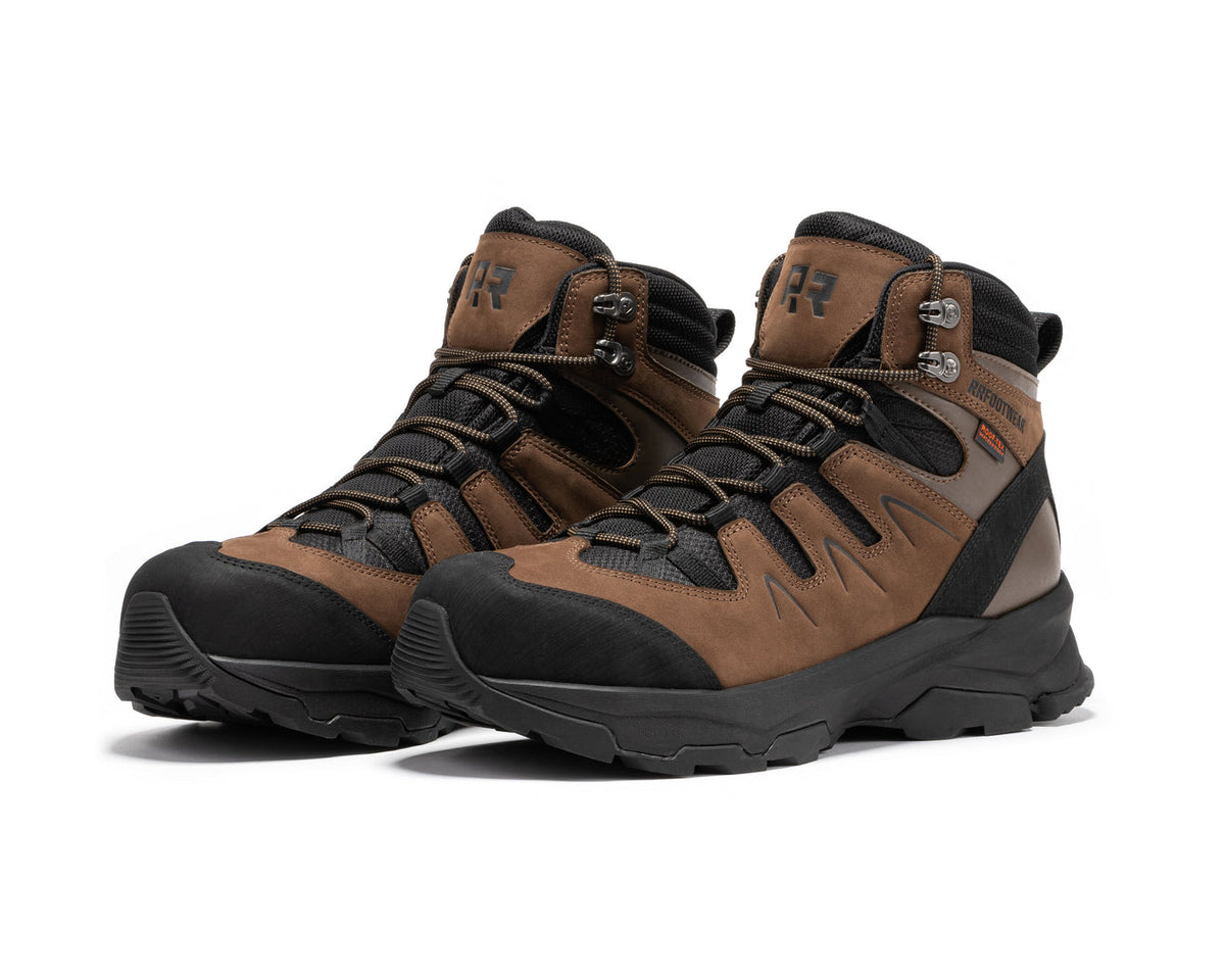 ROCKROOSTER Farmington 6 Inch Steel Toe Waterproof Hiking Boots AH001