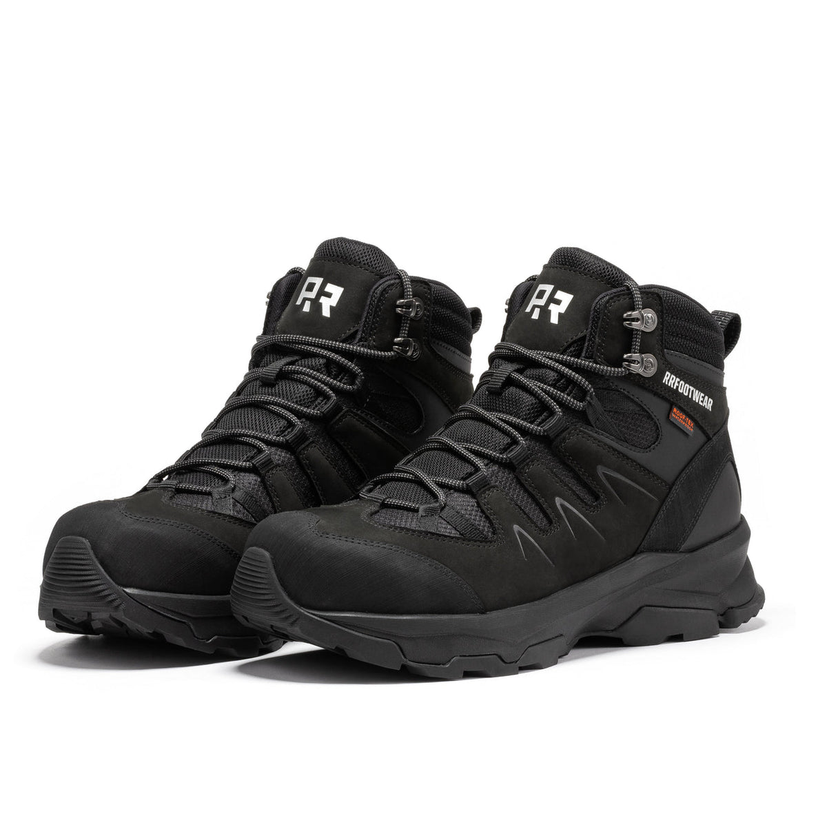 ROCKROOSTER Farmington 6 Inch Steel Toe Waterproof Hiking Boots AH001BK